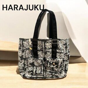 Harajuku Lovers Graffiti white and black tote bag !!
